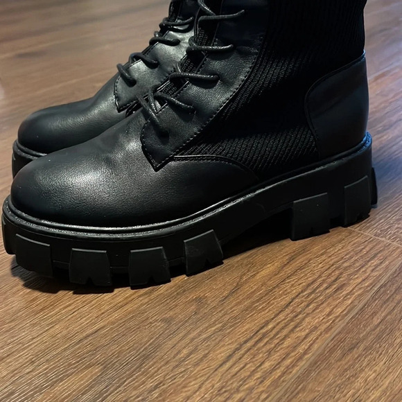 Call It Spring Studded Boots . Black W M 6 - Picture 6 of 12